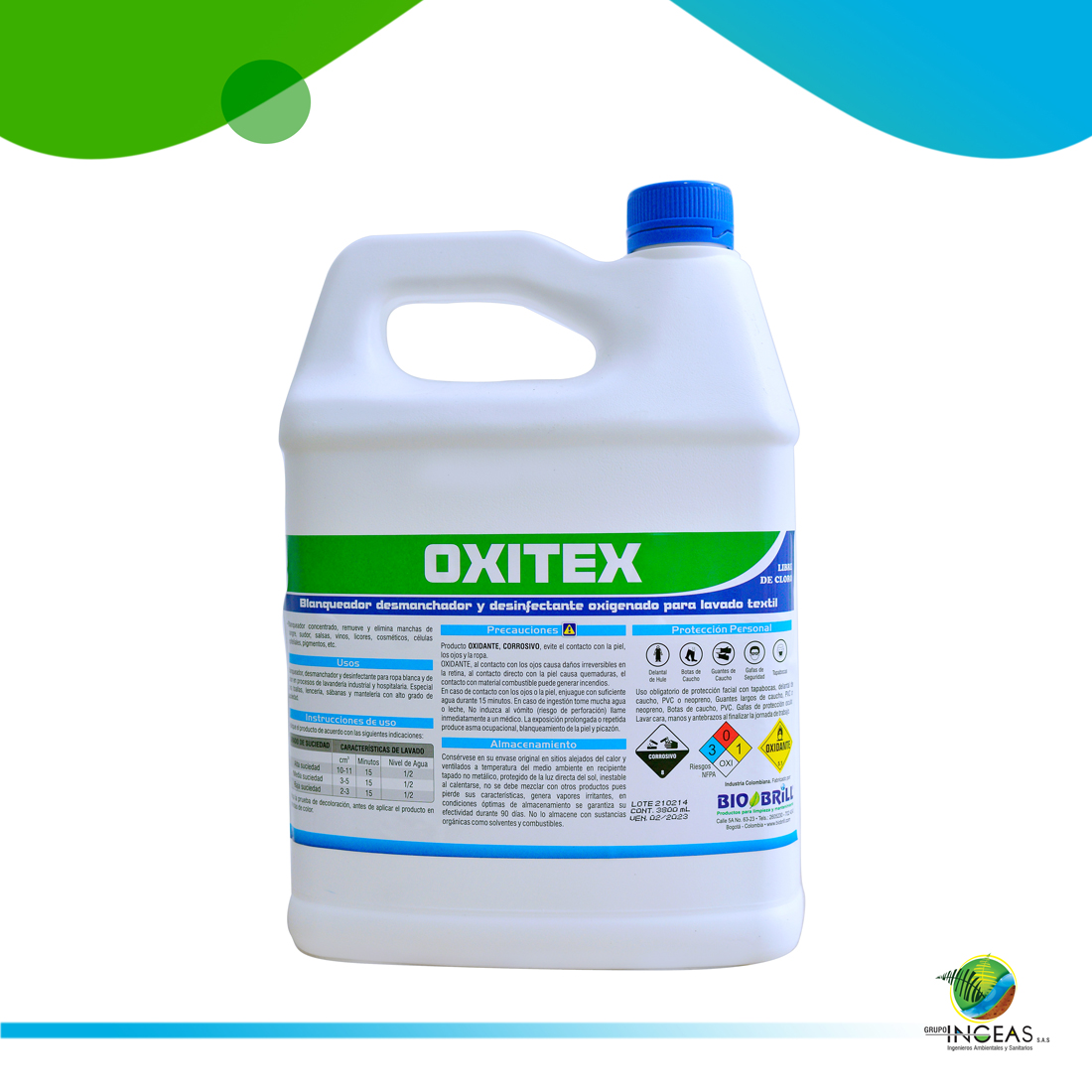 Blanqueador Oxigenado Ultra Para Ropa Blanca y Color - OXITEX - Ingeas